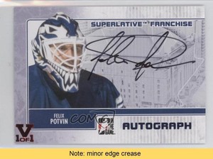 2008-09 ITG Superlative Franchise 1/1 Felix Potvin #A-FP2 Auto READ 1p0