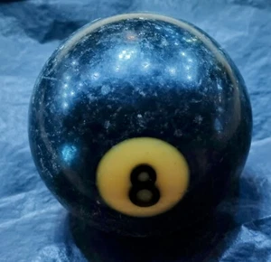 002 Vintage 8 Ball - Classic Black Billiard Ball, Pool Table Replacement, Game R - Picture 1 of 1