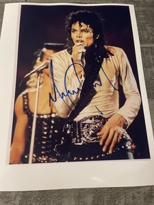 Foto firmada autografiada de Michael Jackson 8x10 reimpresión King of Pop Thriller - Imagen 1 de 1