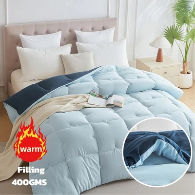 Bettdecke Winterdecke Geschenke Doppelfarbige Maschinenwaschbar Warm Dick 400GMS - Bild 1 von 4