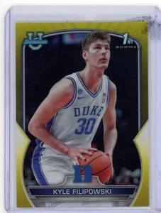 KYLE FILIPOWSKI 2022-23 Bowman U Cromo 1er REFRACTOR ORO AUTOMÁTICO/75 DUKE - Imagen 1 de 2