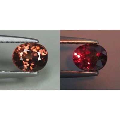 0.83 Cts_Loose Stone_100 % Natural Unheated Color Change Malaya Garnet_Srilanka - Image 1 of 4