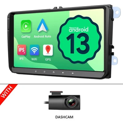Car Stereo For VW Golf MK5 9" IPS Android 13 CarPlay Android Auto RDS Head Unit - Image 1 of 4