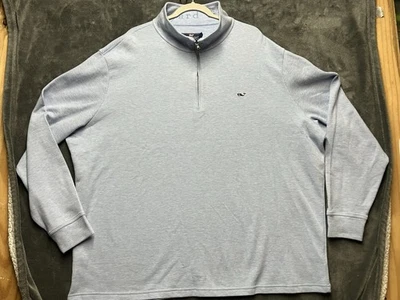 Vineyard Vines Shirt Men’s Sz 3XB Light Blue Breaker Saltwater 1/4 Zip Pullover  - Image 1 of 4