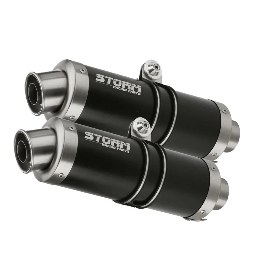 Exhaust Storm by Mivv black Mufflers Gp Steel for Ducati Monster 900 1999 > 2002 - Изображение 1 из 1