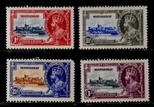 MONTSERRAT, BRITISH: 1935 CLASSIC ERA STAMPS UNUSED JUBILEE SET SCT #85-88 SOUND - Picture 1 of 1