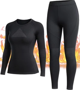 Intimo Termico Donna Manica Lunga Invernali Maglia Leggins Pantaloni Termici Com - Foto 1 di 12