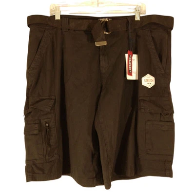 Company 81 ochenta uno cargo pantalones cortos para hombre 2XL XXL negro frente plano elástico Foto 1 de 4