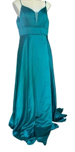 NEU City Studio festliches langes Kleid Größe 15 jadegrün Empire-Taille - Bild 1 von 13