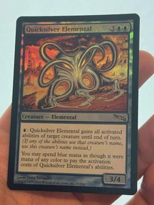 1X FOIL Quicksilver Elemental EX/LP MTG magic MIR Mirrodin Vivi Ornitier Staple - Picture 1 of 4