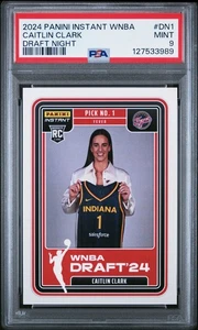 CAITLIN CLARK 2024 PANINI INST WNBA DRAFT NITE ROOKIE RC #DN1 PSA 9 MINT! FEVER! - Picture 1 of 2