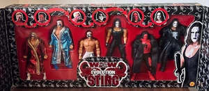 Juego de 6 figuras de acción de lucha libre WCW The Evolution of Sting ToyBiz JJ - Imagen 1 de 5