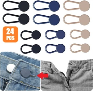 24pcs Button Extenders for Jeans Pants Waist Button Extender for Women Men Tools - Picture 1 of 15