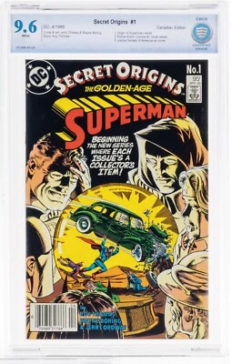 🔥Secret Origins #1 Canadian Price Variant WP CBCS 9.6 SUPERMAN 50 Annv 1986 cgc - Image 1 of 3