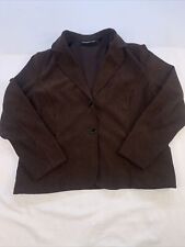 Briggs New York Blazer Jacket Coat Women's Size 14 Petite Brown 2 Buttons