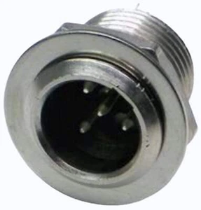 Switchcraft TB4M Mini Chassis Panel Mount XLR Male, 4 Pin, Solder Terminals - Picture 1 of 2