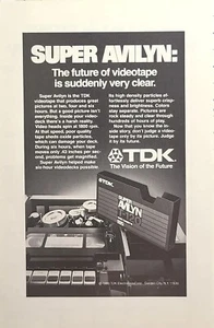 TDK Video Cassette VHS Tape Super Avilyn Garden City NJ Vintage Print Ad 1981 - Picture 1 of 2