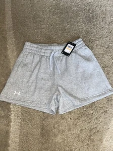 Under Armour Women's Rival Fleece Short Gray Loose Fit Athleisure Athletic Small - Picture 1 of 4