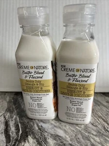 Creme of Nature Butter Blend & Flaxseed Rinse-Out & Leave-In Conditioner 12 oz2p - Picture 1 of 3