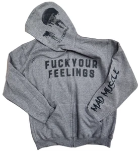 MEN'S GYM HOODIE ZIP SWEATSHIRT SKULL LOGO - Picture 1 of 6