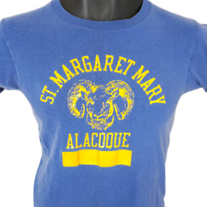 Vintage St Margaret Mary Alacoque Rams T Shirt Mens Size XS 80s Made In USA