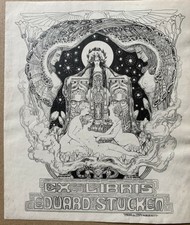 Franz STASSEN Female Nudes Exlibris Eduard Stucken Jugendstil Art Nouveau Author