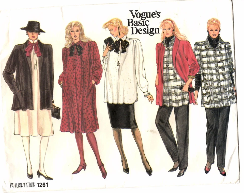 Vogue 1261 Misses Maternity Jacket Dress Top Pants & Skirt Sizes 12- 16 Uncut