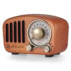 Vintage Radio Retro Bluetooth Speaker- Cherry Wooden FM Radio with Old Fashio...