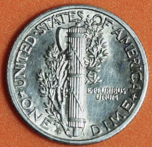 1938 D SILVER MERCURY DIME Brilliant Uncirculated BU FSB - Picture 1 of 2