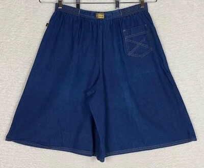 Vintage 70s Sasson Mom Shorts Womens 36EU Large US Wide Leg High Rise Denim USA - Image 1 of 4