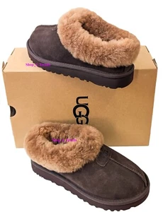 New Women's Shoes UGG Brand Classic Comfy Tazzette Warm Slippers Burnt Cedar - Picture 1 of 2