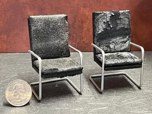 Dollhouse Miniature Office Chairs Set 1:12 NEEDS CUSHIONS D220 Dollys Gallery - Picture 1 of 3