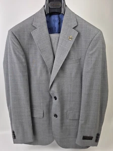 Traje de lana Ted Baker London gris a cuadros Jay ajuste talla 38 R para hombre - Imagen 1 de 8