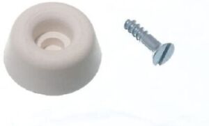 TOILET SEAT FURNITURE RUBBER BUFFER PADS White 7/8" INCH 22mm pack of 4 + Screws