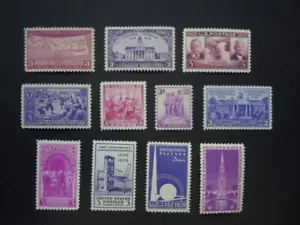 1938-1939 US Commemorative Year Set Complete 835/858 MNH OG VF - Picture 1 of 1