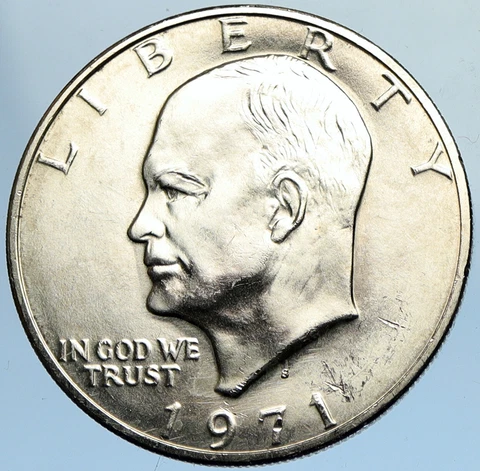 1971S USA US NASA Apollo 11 MOON President EISENHOWER Silver Dollar Coin i102118 Cover