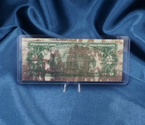 1963 $2 Red Seal United States Note Two Dollars Circulated Ink Smear Error CN900 - Picture 1 of 2