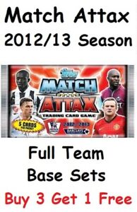 Match Attax 2012/13 Full Team Base Sets 18 cards Topps 2012/2013 12/13 complete