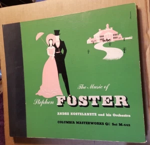 78RPM 12" Columbia Masterworks M 442 3 Schallplatte Stephen Foster + Kostelanetz V + E- - Bild 1 von 7