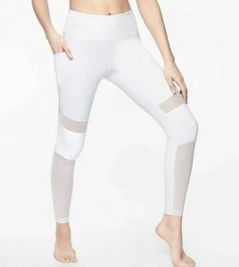 ATHLETA Meshblock Pocket Pura White Mesh Pocket Tight Sz. M EUC - Picture 1 of 9