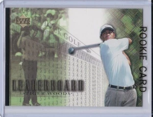 TIGER WOODS ROOKIE CARD 2001 Upper Deck GOLF LEADERBOARD RC PGA Championship! - Picture 1 of 2