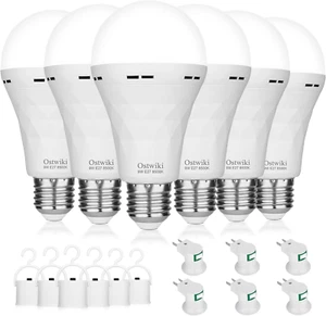 Bombillos LED Recargables Para Apagones Uso Diaro Respaldo Juego De 6 Calidad US - Picture 1 of 1
