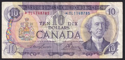 Canada 1971 $ 10 - BC-49cA - Lawson-Bouey - Replacement Prefix *TL 1148785 - Image 1 of 2