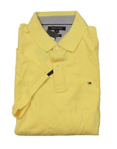 Tommy Hilfiger Men's Yellow TH Flex Slim Fit Short Sleeve Polo Shirt