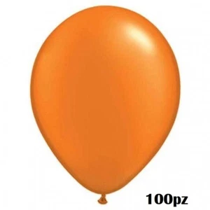 x Set 100 Pezzi Palloncini Colore Arancione Feste Compleanni Party Bambini moc - Foto 1 di 1