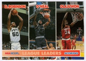 1994-95 NBA Hoops League Leaders Scoring #257 Shaquille/Robinson/Olajuwon "MINT" - Picture 1 of 2