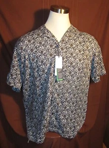 Resort Collection Mens Short-Sleeve Button Shirt Modal, Blue Size L New Reg $59 - Picture 1 of 11