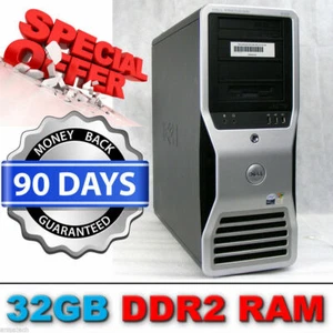Dell Precision T7400 Dual Xeon E5430 4 Core 2.66GHz 32GB NVIDIA FX4600 1TB HDD - Picture 1 of 6