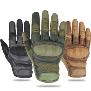 Motorradhandschuhe Leder Roller Fahrrad Sport Handschuhe Touchscreen Funktion - Bild 1 von 23