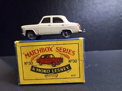 Matchbox #30A Ford Prefect 1956 Grey Metal Wheels VNM In Solid Original B2  Box - Image 1 of 4